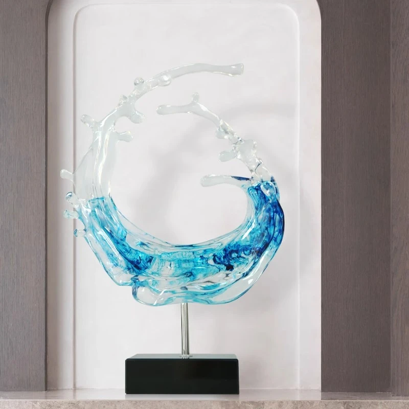 家居高档创意抽象手工雕塑客厅玄关装饰简约摆件酒店会所摆设定制