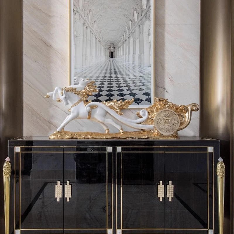 2025新年马拉元宝摆件家居装饰品工艺品客厅办公室开业乔迁礼品