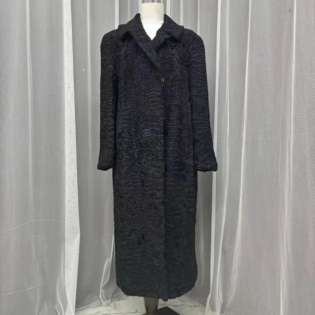 时尚女士女装风衣中长款设计师轻奢秋冬皮毛一体