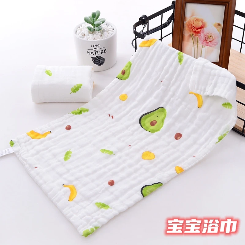 宝宝浴巾婴幼儿泡泡纱布洗澡巾儿童柔软吸水纱布大毛巾棉质包被