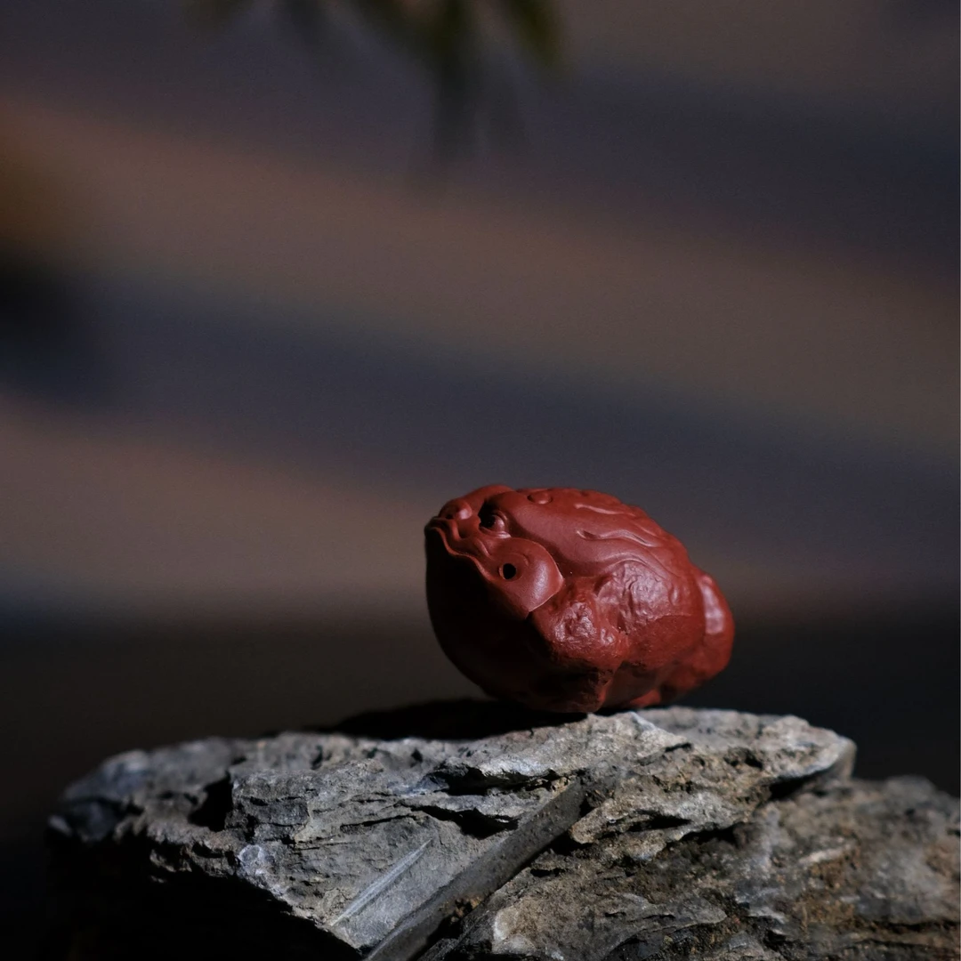 三千侃瓷 茶宠金蟾把玩