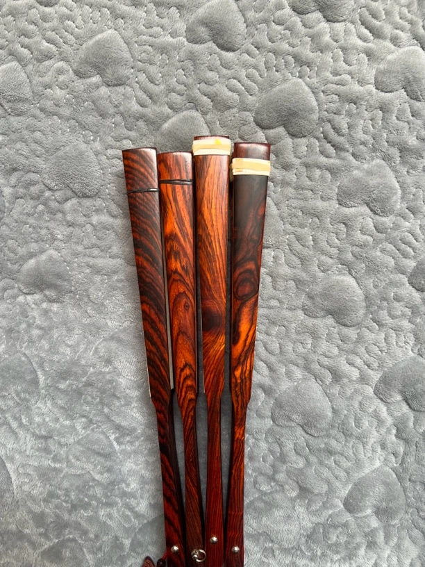 国标红木微凹黄檀工艺扇