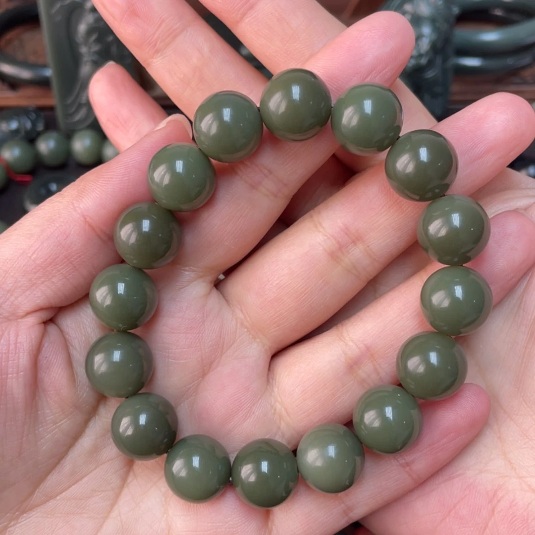 【闪购商品】和田玉（青玉）手串未镶嵌雷*