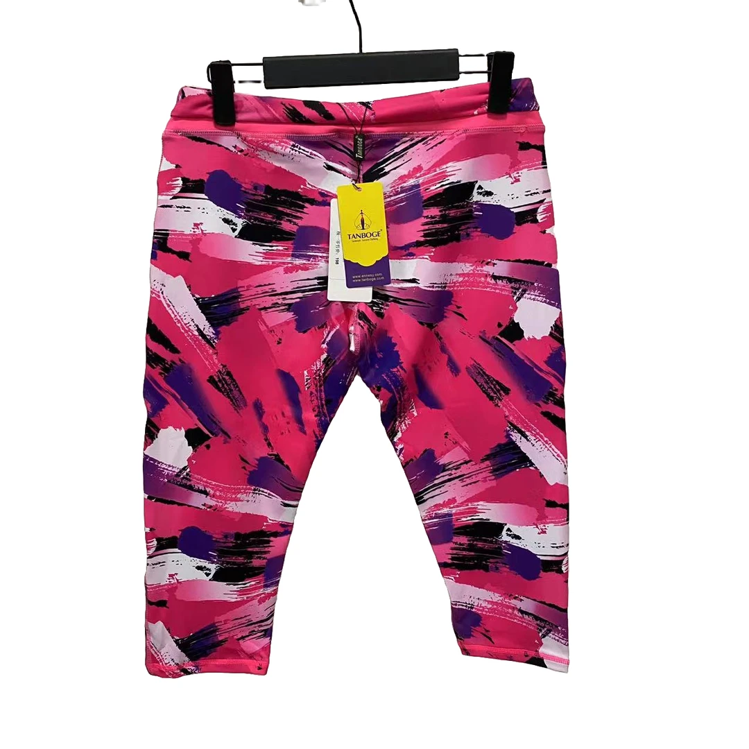 mf-43添波奇运动瑜伽七分裤时尚户外女士速干夏季印花弹力修身