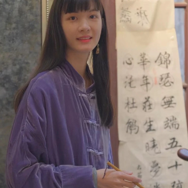 邱萍子｜紫色丝绒双面穿外套宽松新中式