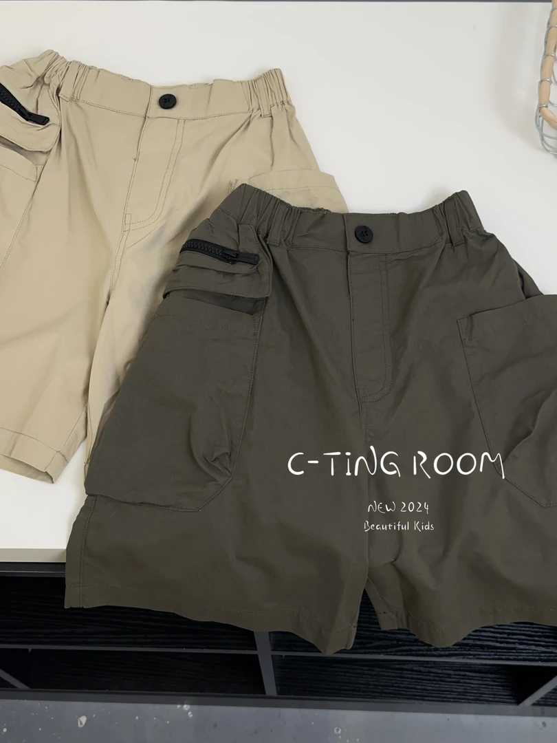 【C TING】2024新款韩版设计师亲子装童装工装休闲中裤-20361