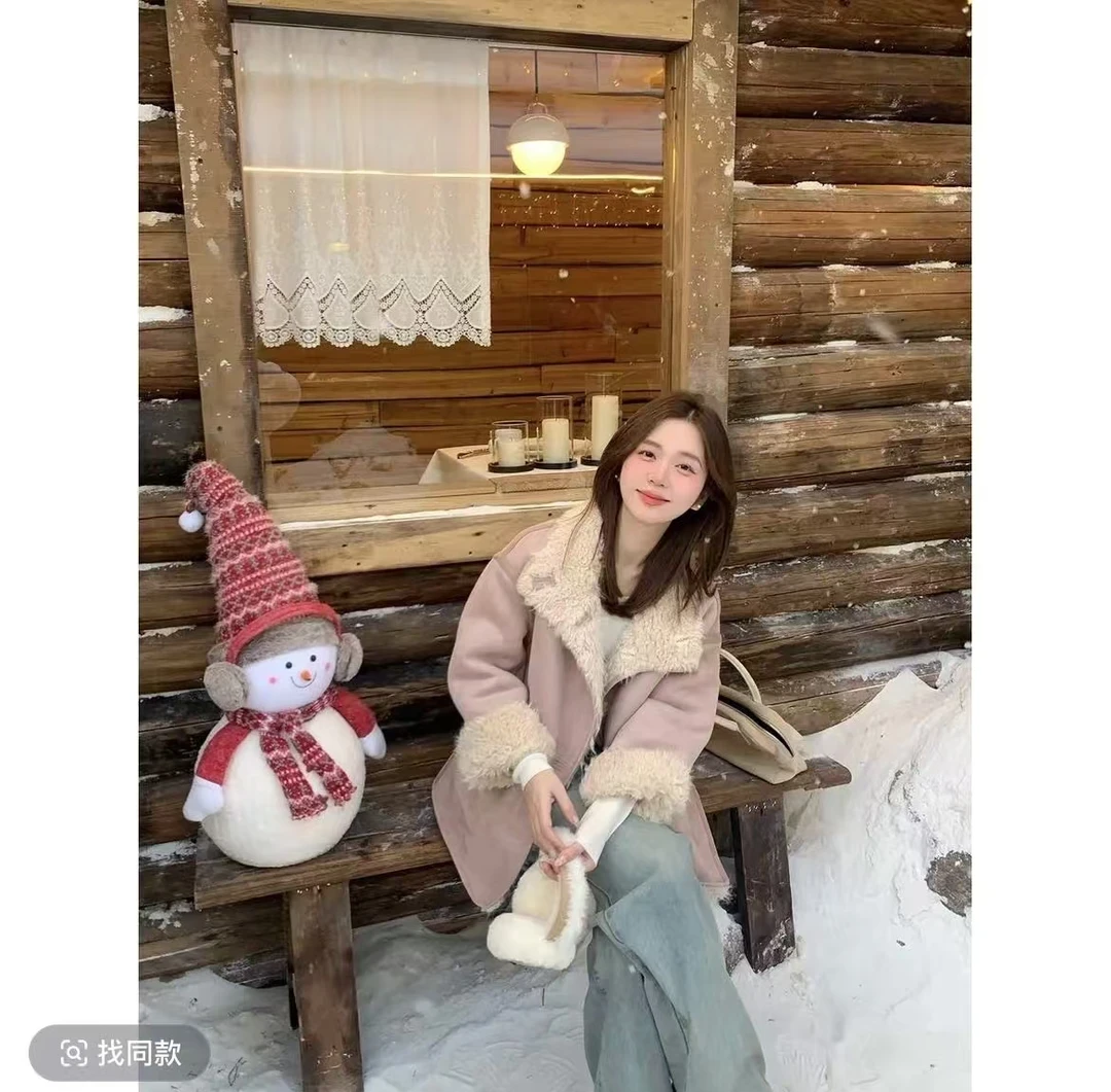 」JJ051871韩系两面穿皮毛一体外套