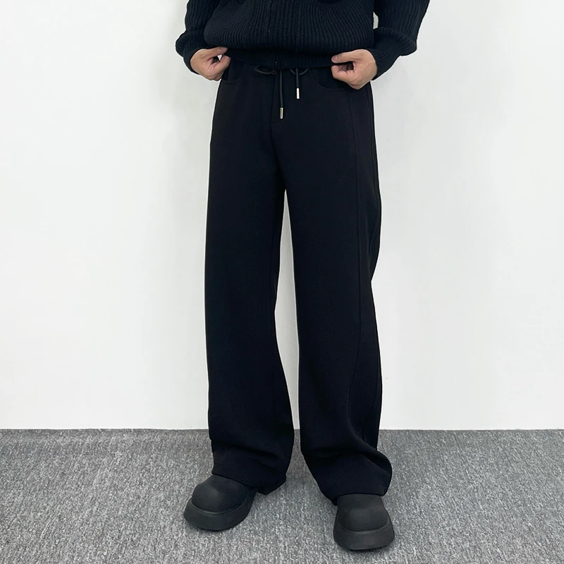 美式街头垂感高级解构微喇叭休闲裤秋冬新款慵懒风显瘦百搭长裤子