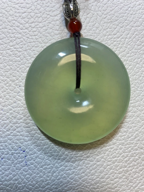 岫玉平安扣，绿冰料