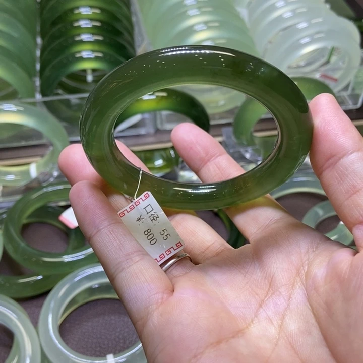 蛇纹石玉手镯55未镶嵌