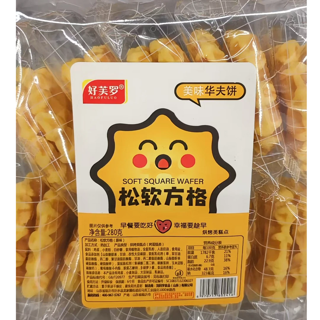 好芙罗松软方格华夫饼280g