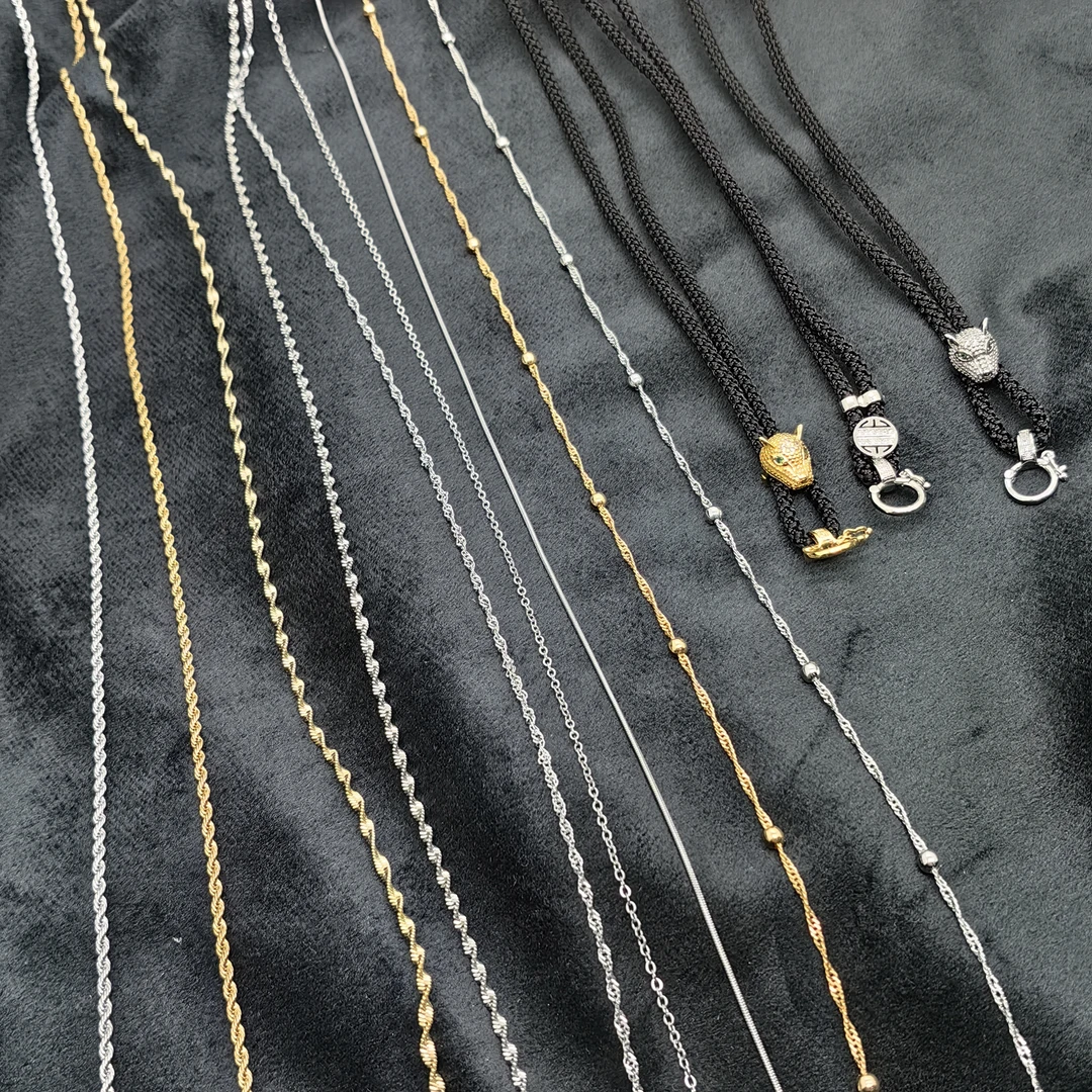 合金布艺项链 项链配链【自选链条】精致万能扣气质简约挂脖链条