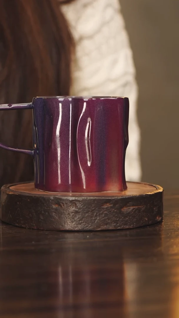 【闪购商品】瓷杯88深色紫韵树纹杯 正品随缘发 介意勿拍