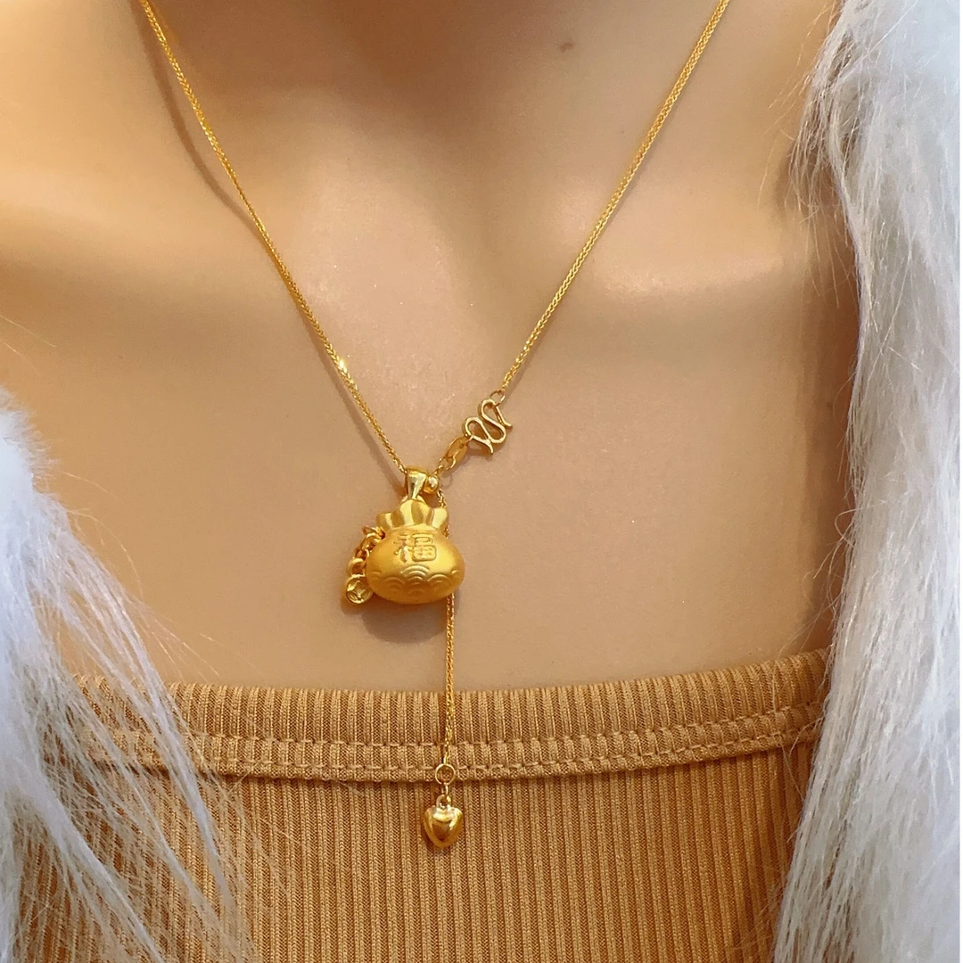 妮蔻黄金足金999流苏福袋  5G工艺抽拉肖邦链 黄金按克卖先鉴后发