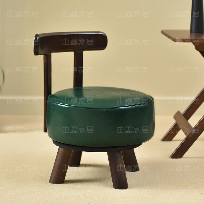 【双杆旋转椅】实木旋转小凳子360度儿童椅家用凳客厅沙发凳换鞋凳