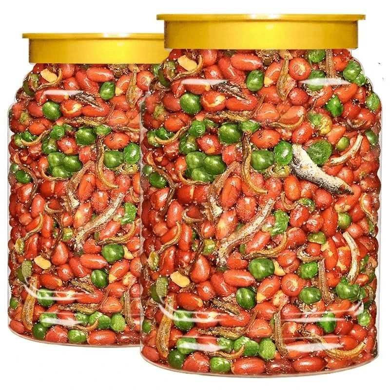 小鱼花生米下酒菜油炸小鱼干香酥美味小鱼加花生零食烧烤店商用