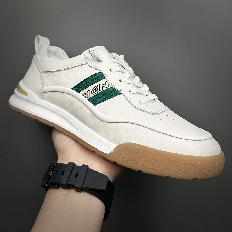 头层牛皮真皮百搭透气休闲鞋男鞋轻便软底运动鞋阿甘鞋时尚跑步鞋