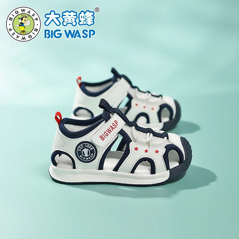 大黄蜂童鞋夏季新款凉鞋男宝宝鞋1到3岁婴童软底学步鞋机能鞋凉鞋