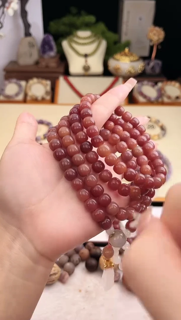 【闪购商品】菩提根/象牙果吊坠蝴蝶飞飞108手串项链+赠品盘玩袋