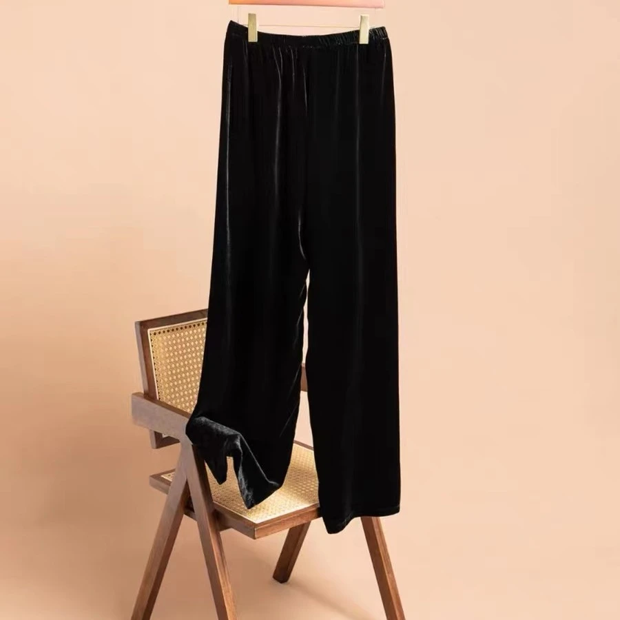 【名衣坊精选】新款2023时尚洋气百搭阔腿裤显瘦黑色气质高腰直筒
