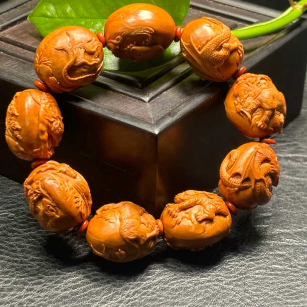 【山海经】2.3水晶核纯手工雕刻 上古神兽 霸气十足 核好工好