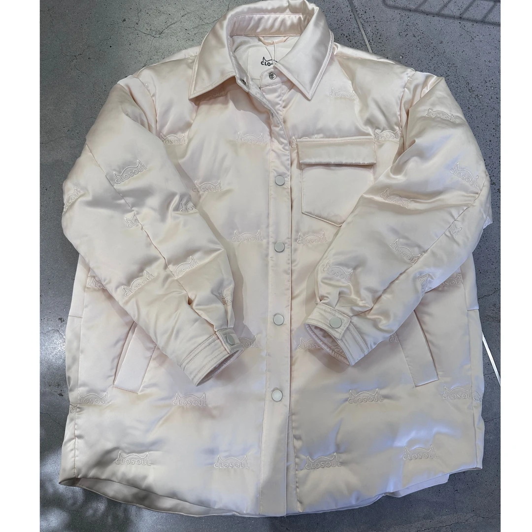 Closoul6017衬衣款刺绣鹅绒服