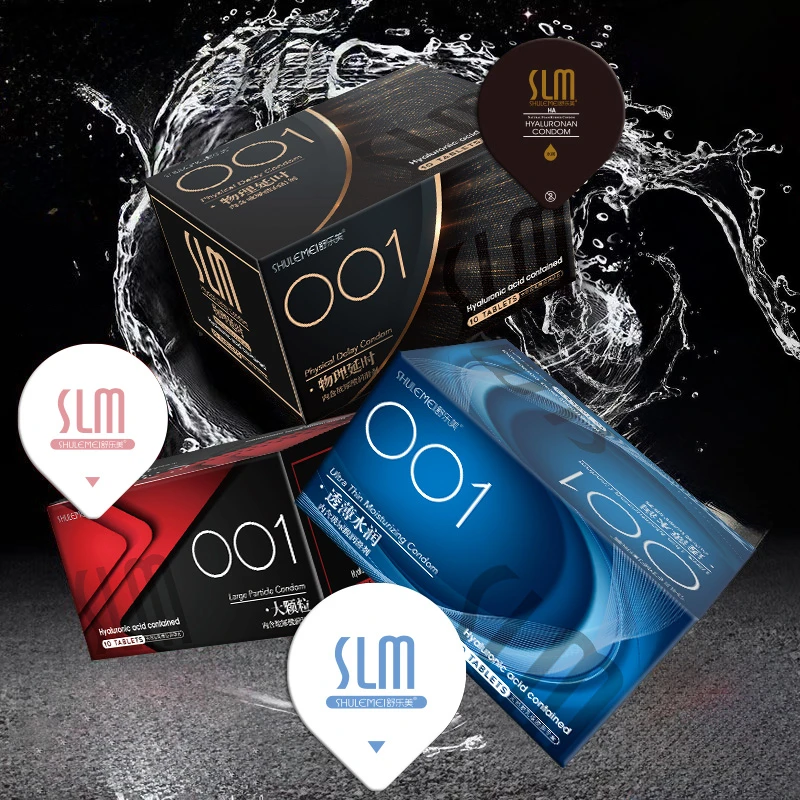 舒乐美果冻装超薄001水润透薄玻尿酸安全套套 天然胶乳橡胶避孕套