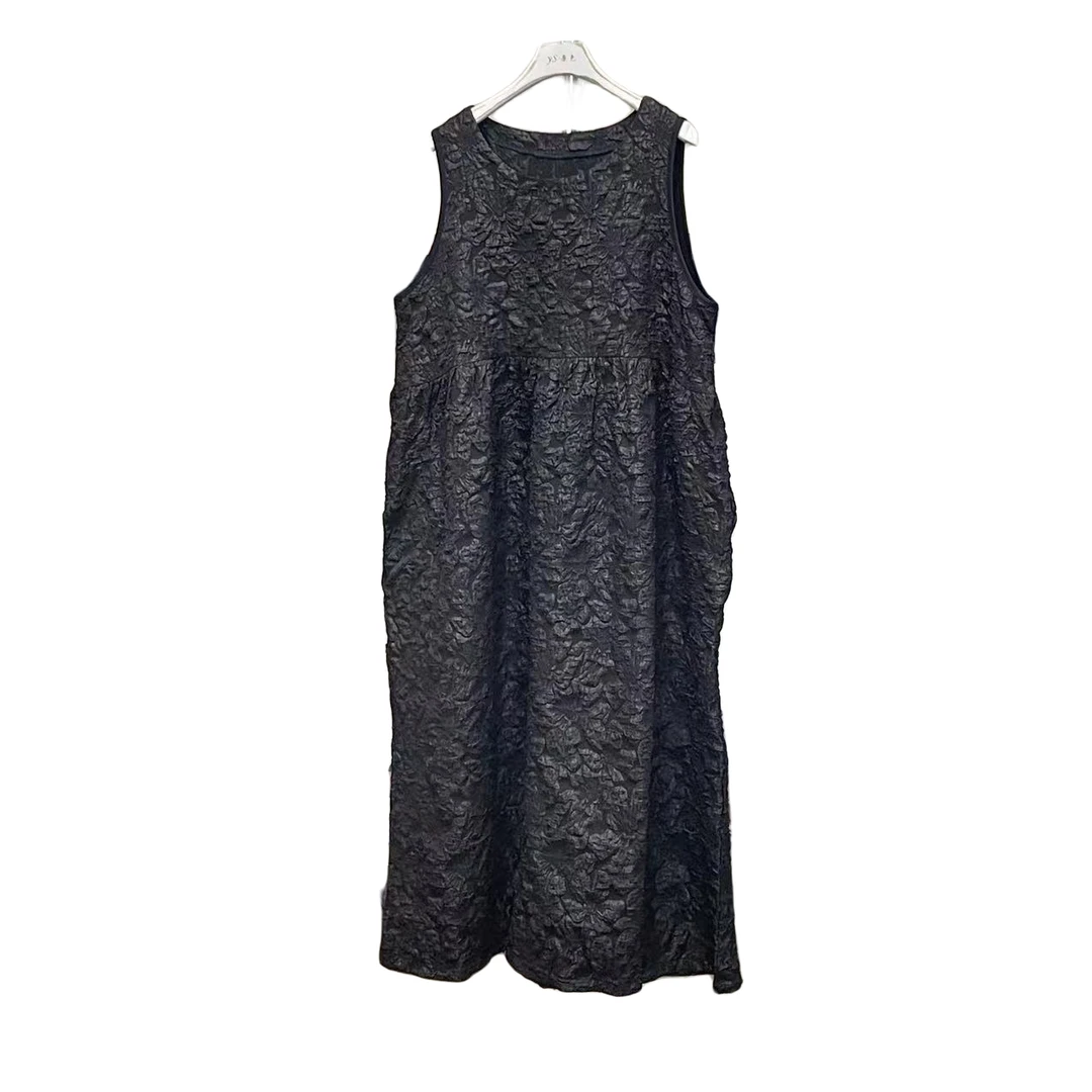 《5371气质休闲时尚浮雕连衣裙