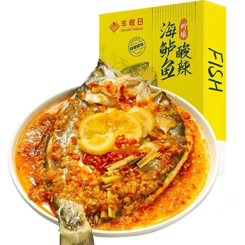 发顺丰 25年1月到期 丰收日 泰式酸辣柠檬海鲈鱼1330g送八宝饭1盒