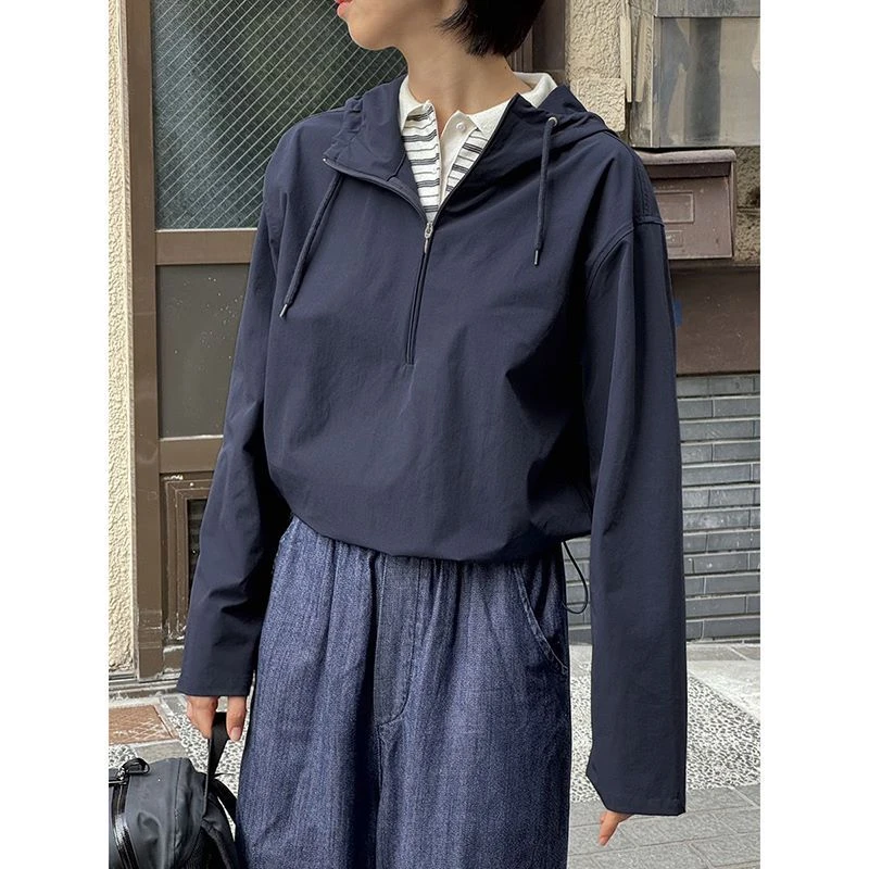 《韩韵》韩系气质百搭连帽薄款休闲外套ins02038春秋上衣秋季