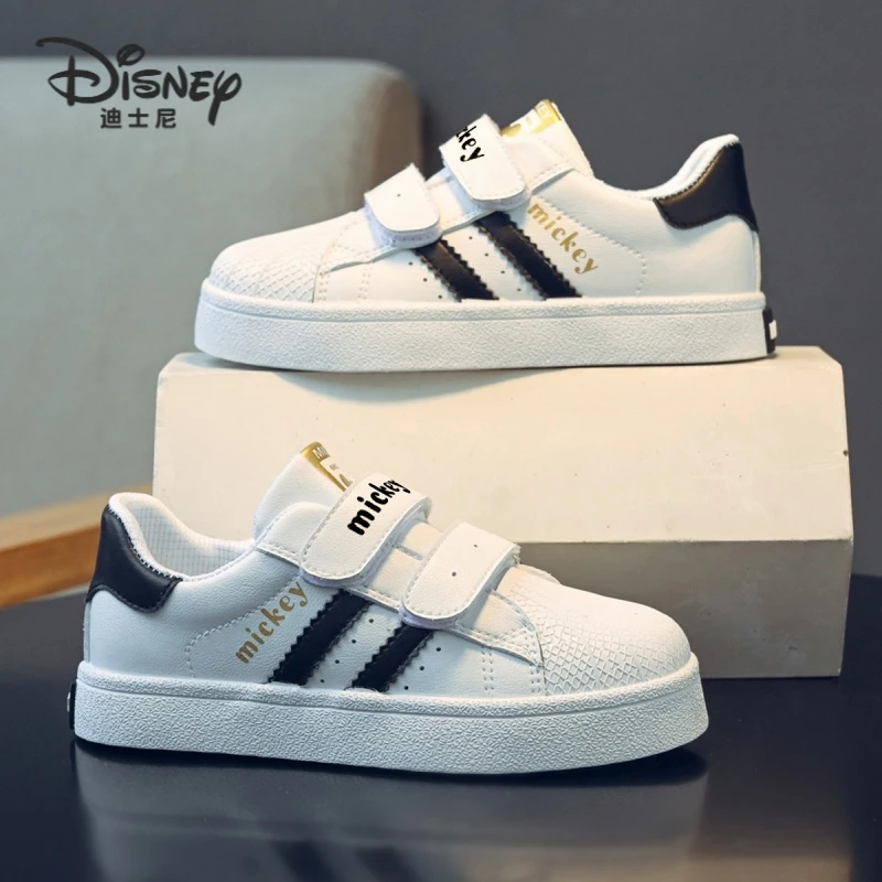 Disney/迪士尼童鞋网面鞋儿童低帮板鞋春夏季款软底贝壳头小白鞋