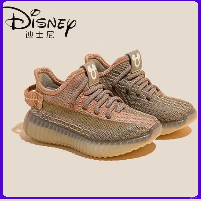 迪士尼儿童鞋飞织女童鞋子椰子鞋儿童运动鞋百搭鞋网孔透气鞋