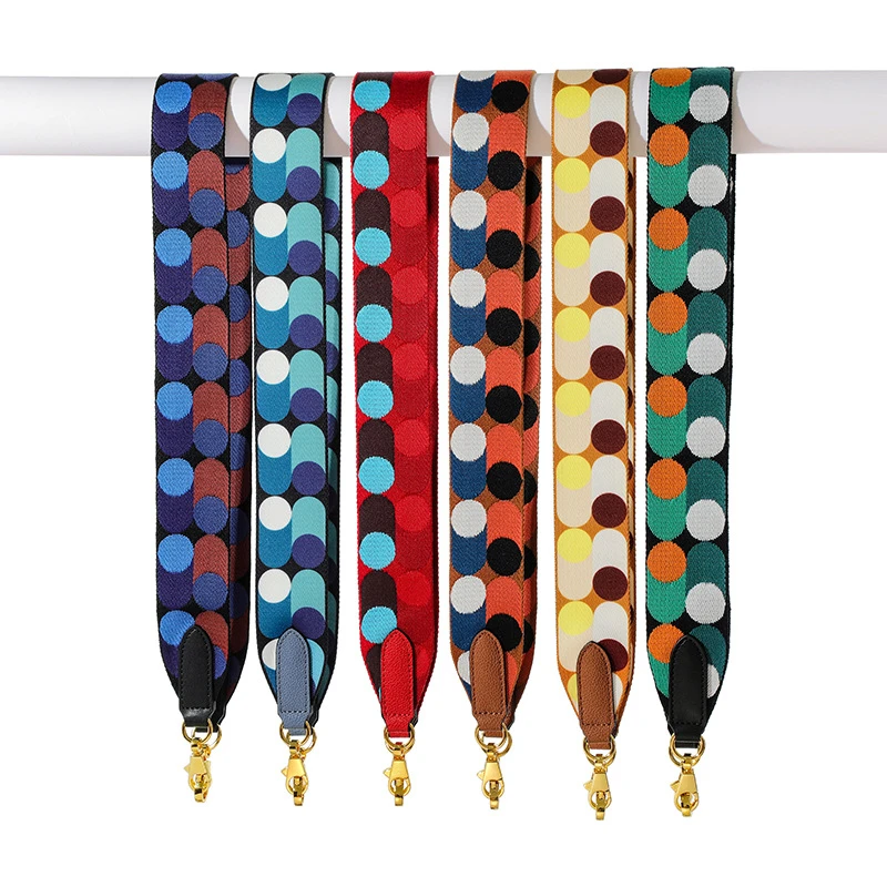 玛皇世MHS-F-28织带F款圆点装饰女包宽肩带帆布织带单背女包配件