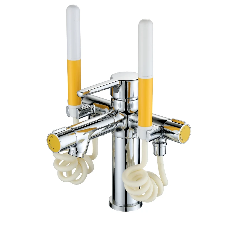 鼓浪黄铜水龙头冲牙器洗牙耐用卫生间冷热水儿童刷牙清洁漱口洗脸