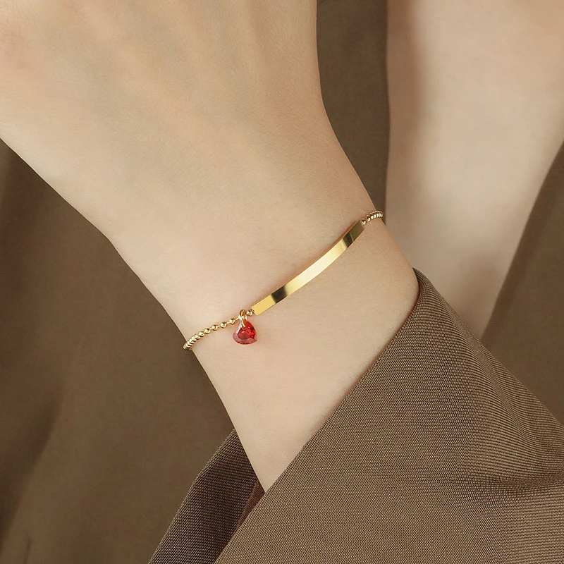 钛钢手链 不掉色微笑手链气质轻奢时尚百搭小众简约MO-503