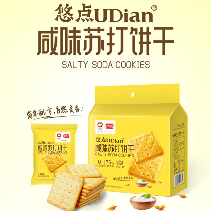 【新店福利】盼盼咸味苏打饼干450g 独立小包装早餐零食饱腹酥脆饼g