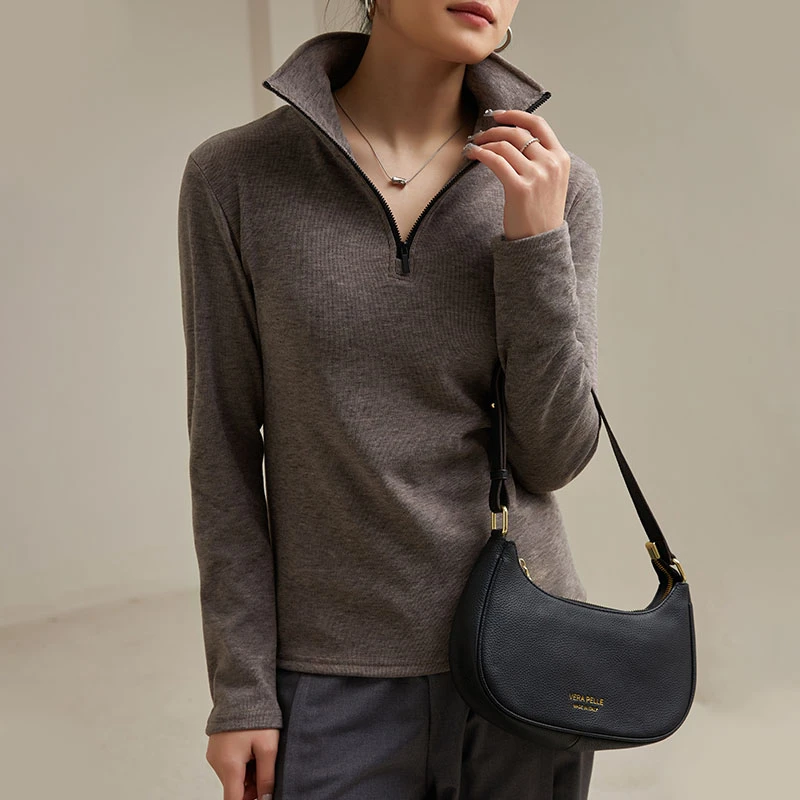 暖姜升温 拉链PL衫半高领长袖 YQ00023