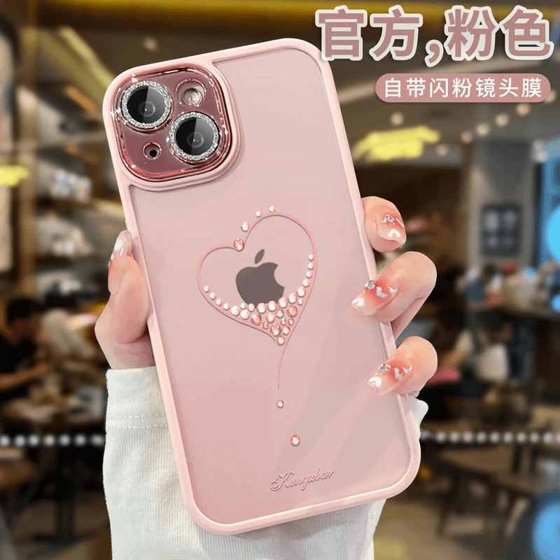 适用苹果16手机壳15爱心iphone14promax透明13pro硅胶12高级感11