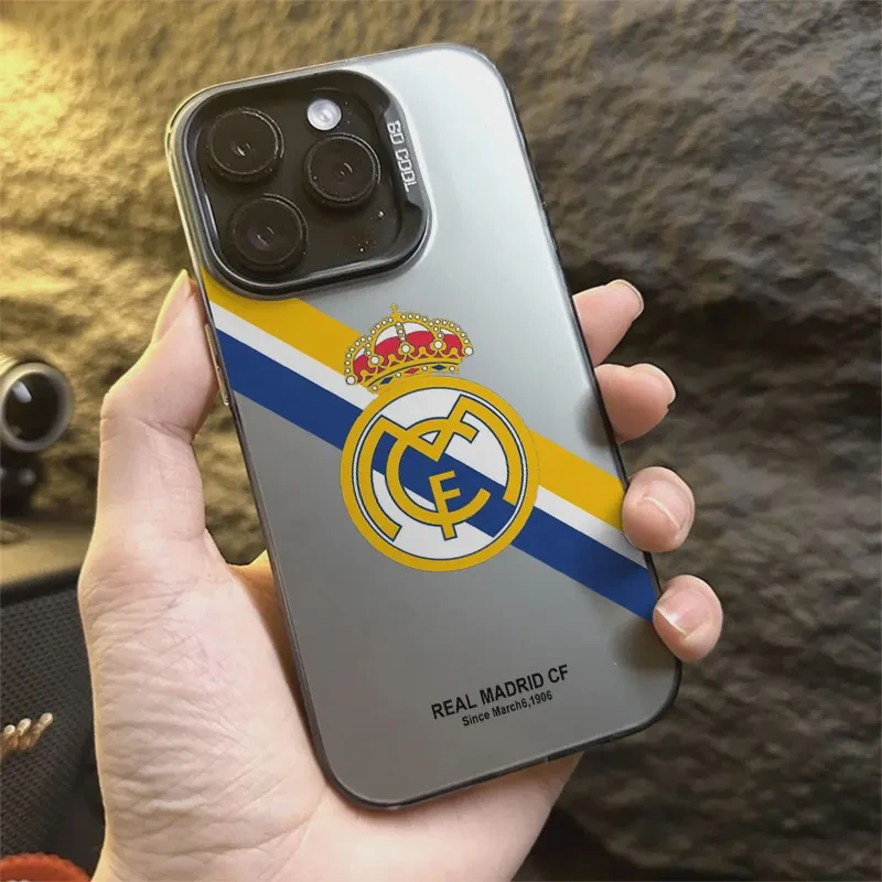 皇家马德里队徽手机壳XR男生苹果15promax磨砂iphone14/13/12/11