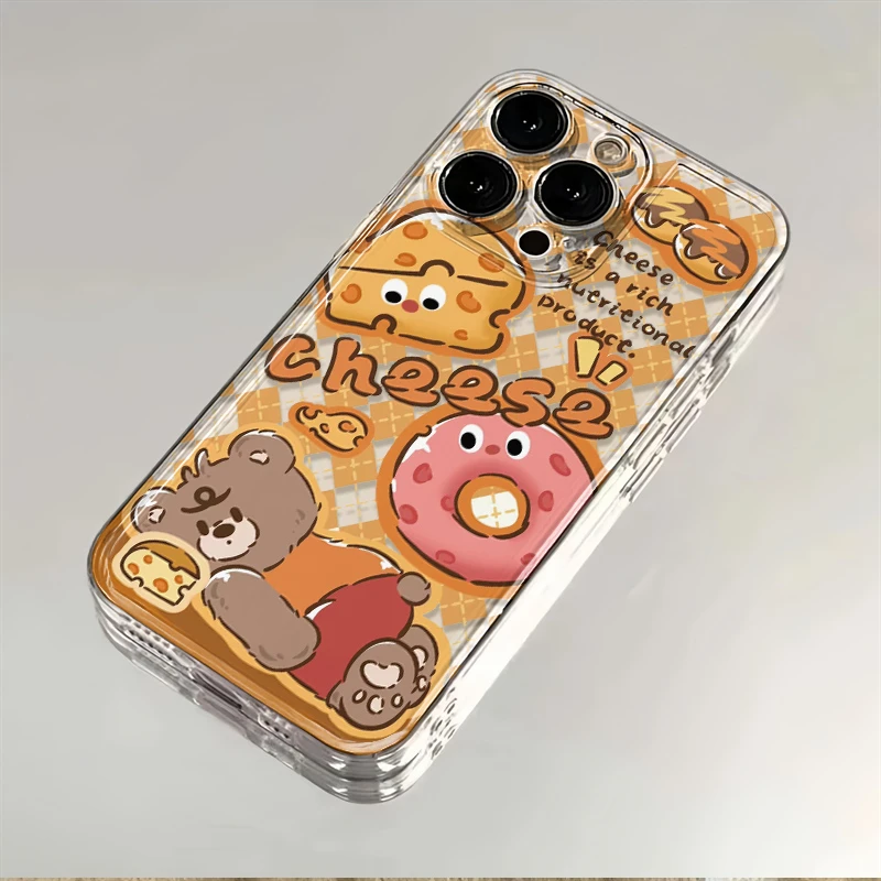 芝士玩偶熊适用苹果小米oppovivo华为iPhone12/13/14/15爆7手机壳