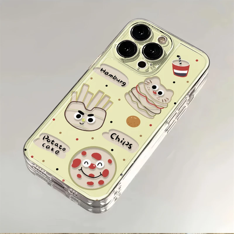 薯条汉堡小人适用于苹果小米oppovivo华为iPhone12/13/14/15爆款7