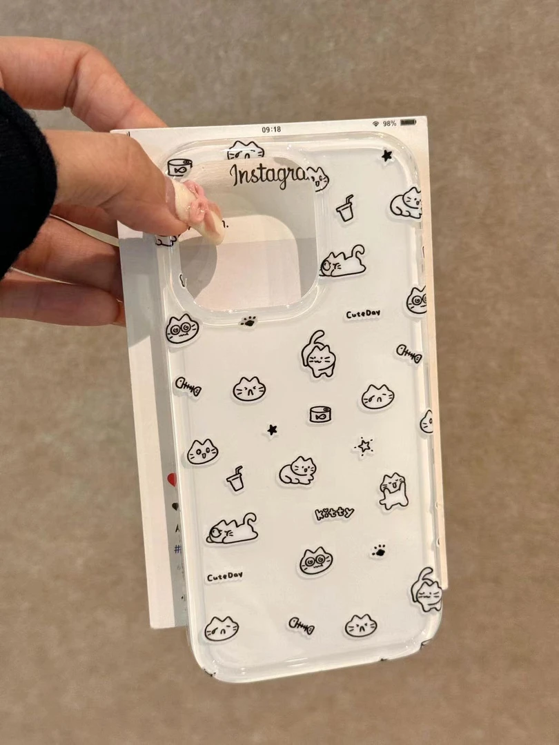 哈基米猫咪骨头适用苹果iPhone13/14/15手机壳防摔78p