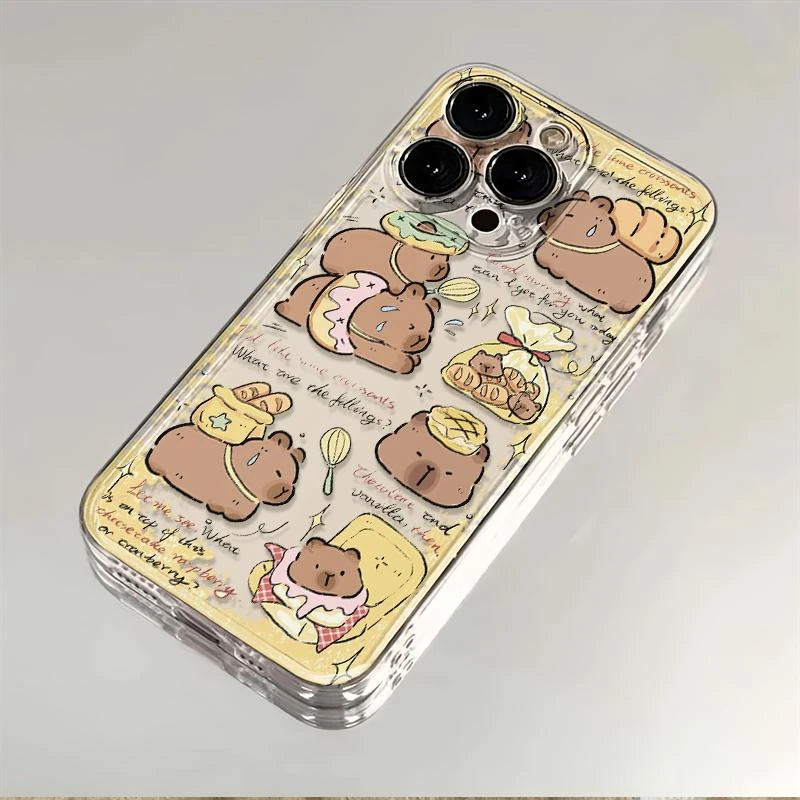 奶油水豚适用苹果小米oppovivo华为iPhone12/13/14/15