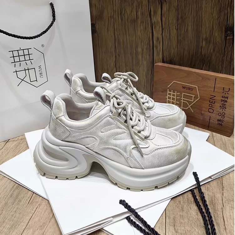 92498-2（单里）老爹鞋女厚底增高小个子黑色百搭休闲爆款运动鞋