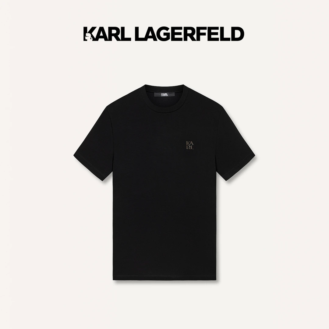 KARL LAGERFELD卡尔拉格斐24夏装饰短袖T恤241N1731
