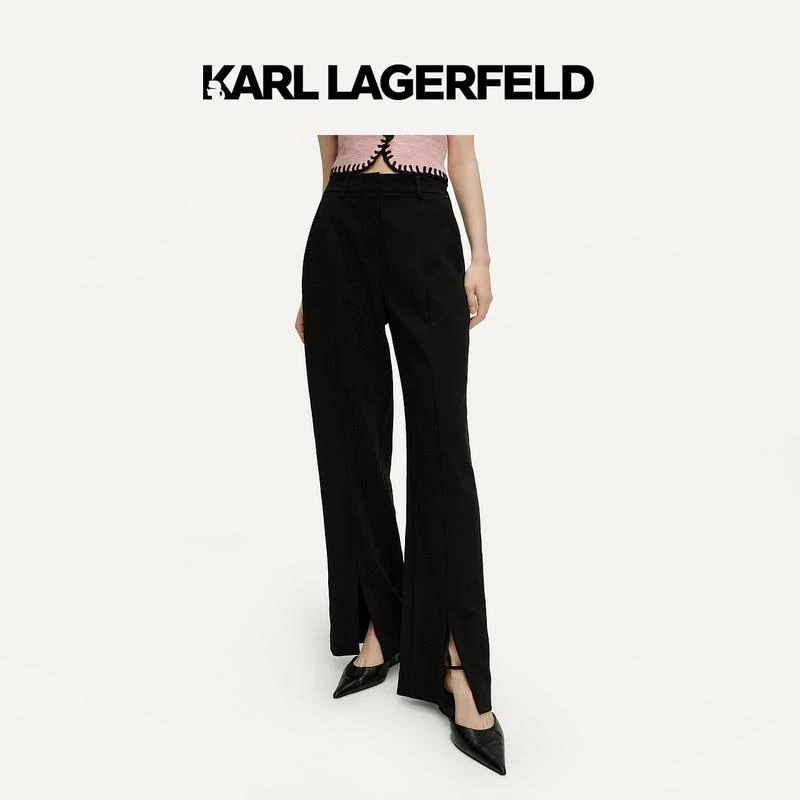 KARL LAGERFELD卡尔拉格斐24夏新款直筒长裤老佛爷241L10