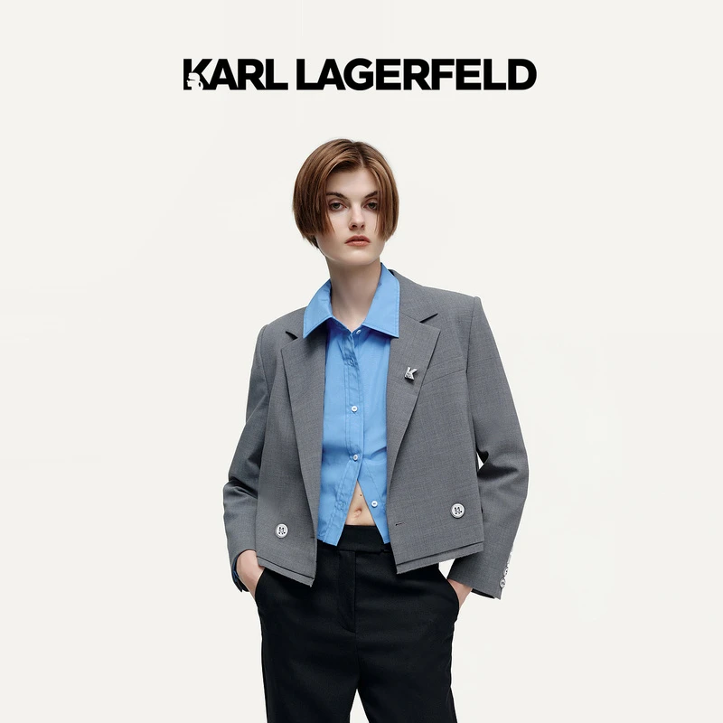 KARL LAGERFELD卡尔拉格斐2024秋季新款西装夹克老佛爷246L1436