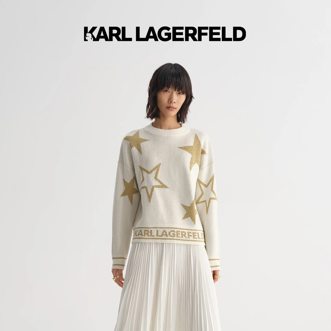 KARL LAGERFELD卡尔拉格斐2023新款毛针织衫老佛爷231L2002