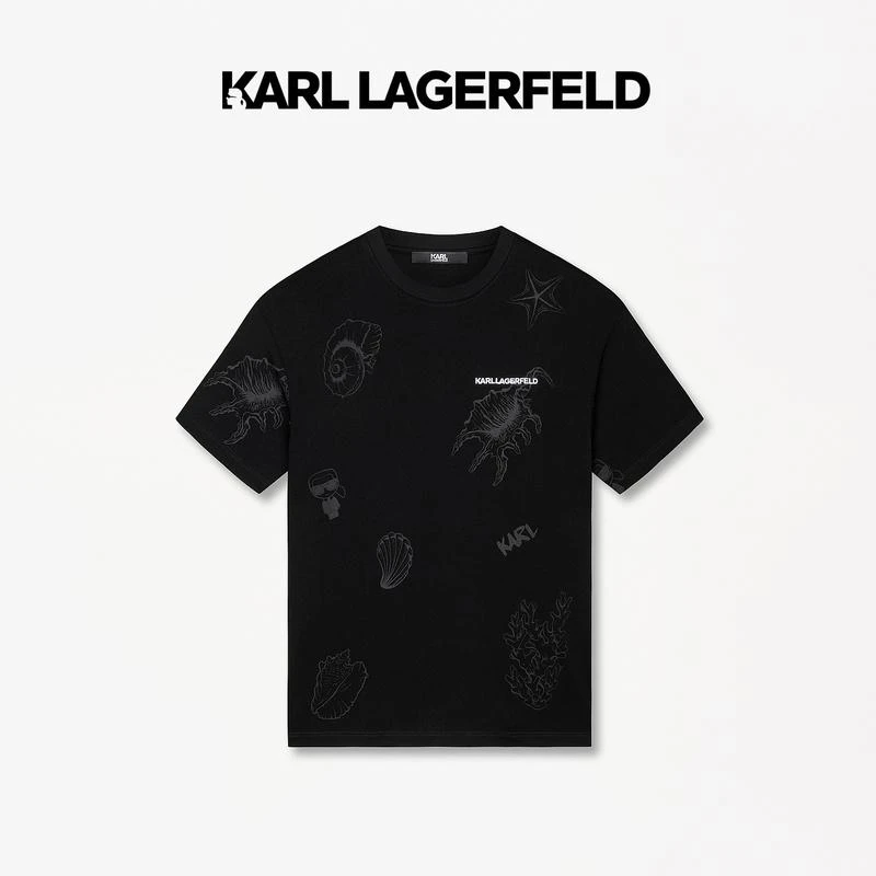 KARL LAGERFELD卡尔拉格斐24KARL印花T老佛爷241N171