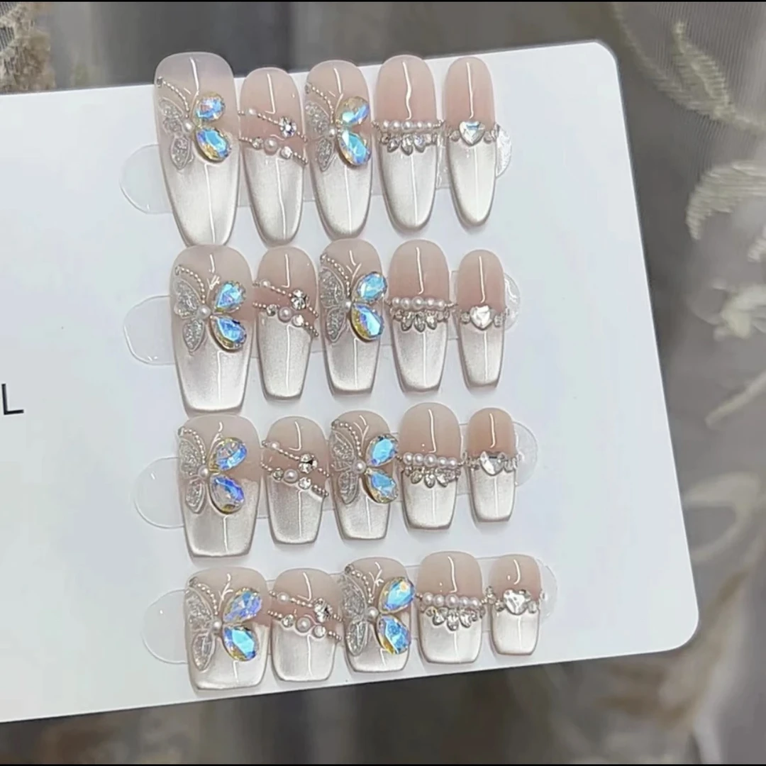 3000 NAIL “比翼双飞”设计师高定原创纯手工高级感猫眼显白穿戴甲